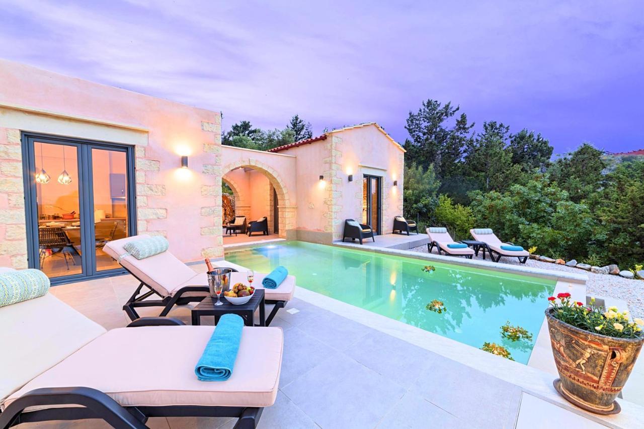 Villa Vardis Heated Pool Vryses Exteriör bild
